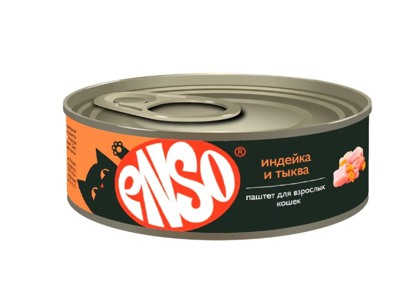 Влажный корм для кошек Enso Adult Cat (индейка, тыква)