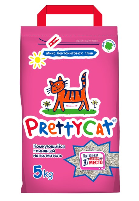 Наполнитель PrettyCat комкующийся бентонитовый "Euro Mix"