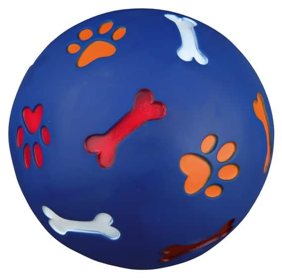 Игрушка для собак "TRIXIE" "Snack Ball" с отверстием для лакомств, пластик,7 см