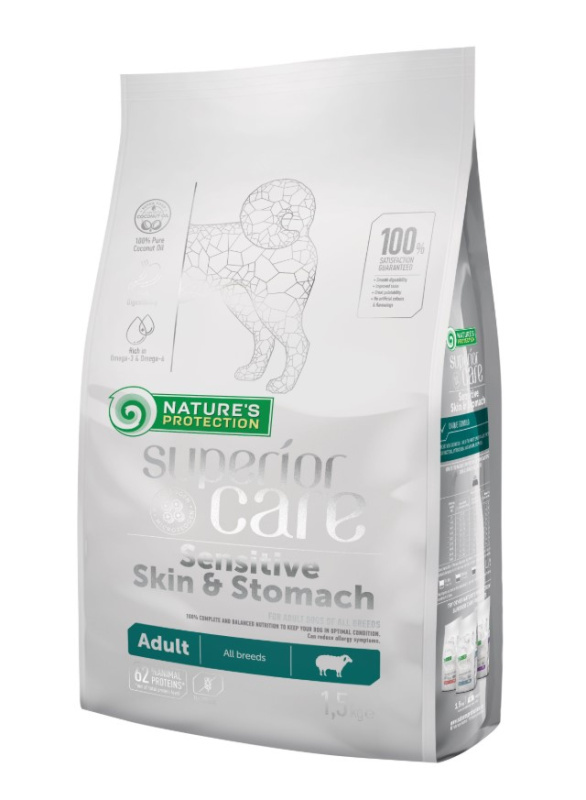 Сухой корм для собак Nature's Protection Sensitive Skin&Stomach All Breed (ягненок)