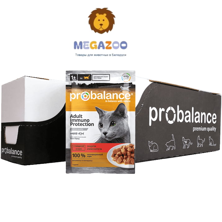 Консервированный корм для кошек ProBalance Immuno Protection Cat (говядина в соусе)
