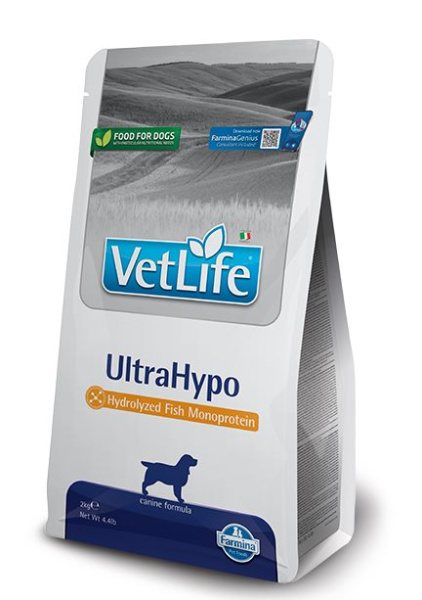 Диетическое питание для собак Сухой корм для собак Farmina Vet Life Dog UltraHypo