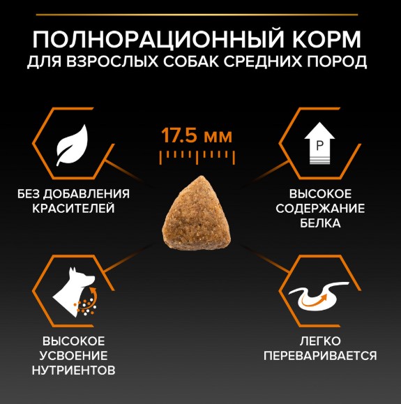Каталог Сухой корм для собак средних пород Pro Plan EVERYDAY NUTRITION Medium Adult (курица) для собак