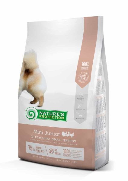Сухой рацион для щенков маленьких пород Nature's Protection MINI JUNIOR