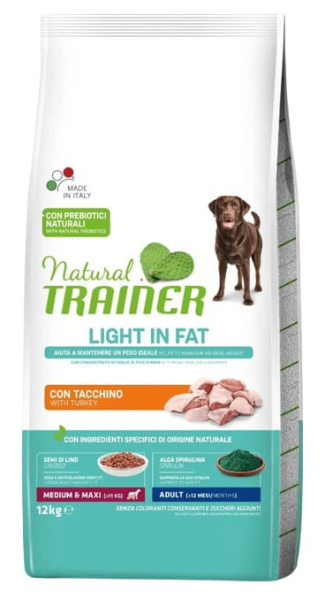 Питание для собак Trainer Natural Light in Fat Medium&Maxi Adult (индейка)