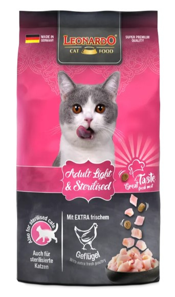 Сухой корм для кошек Leonardo Light & Sterilised Adult Cat 