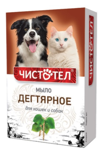 Мыло дегтярное для кошек и собак Чистотел Био 