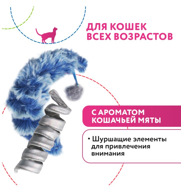 Игрушка для кошек Petpark Луна и пружинка с кошачьей мятой