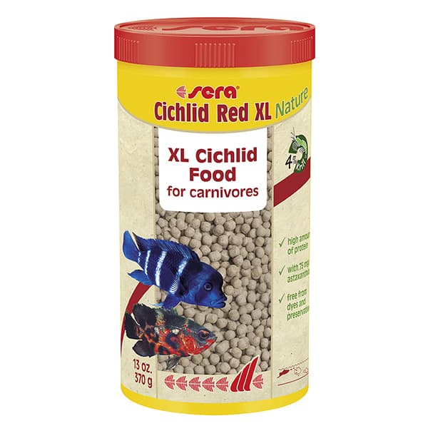 Корм гранулы для усиления окраса цихлид SERA Cichlid Red XL