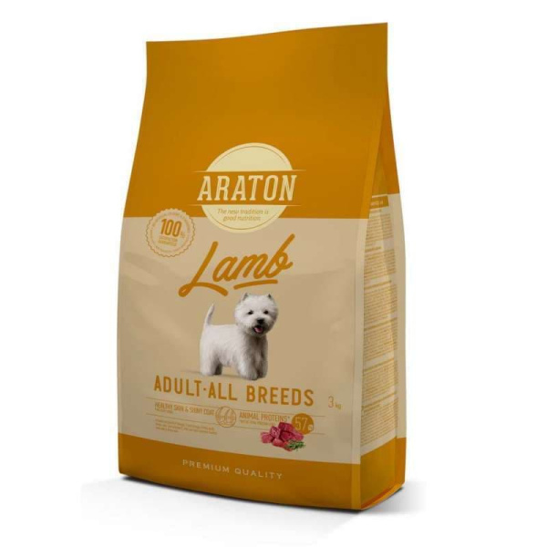 Каталог Сухой корм для собак Araton Adult Lamb & Rice (ягненок, рис) для собак