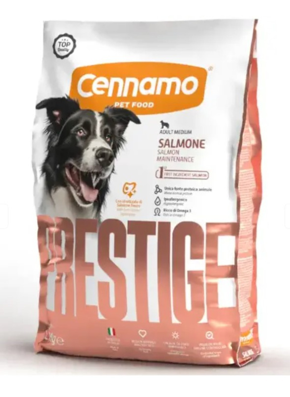 Каталог Сухой корм для собак средних пород Cennamo Prestige PRD Adult Medium Salmon (лосось) для собак