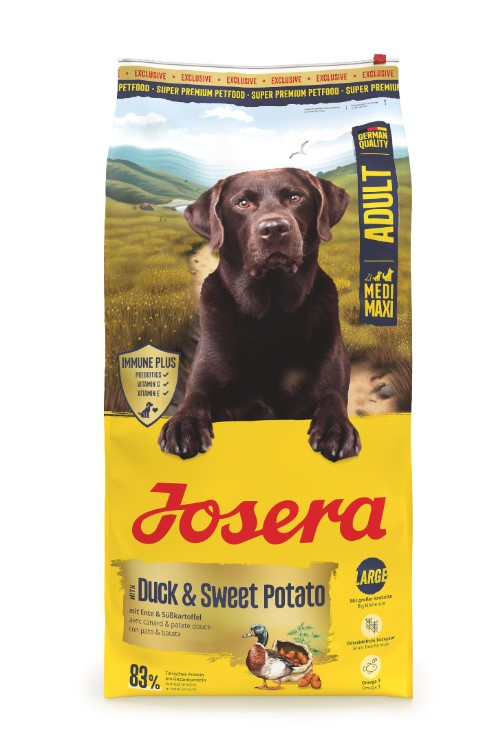 Каталог Сухой корм для собак Josera Medi/Maxi Duck & Sweet Potato (утка, сладкий картофель) для собак