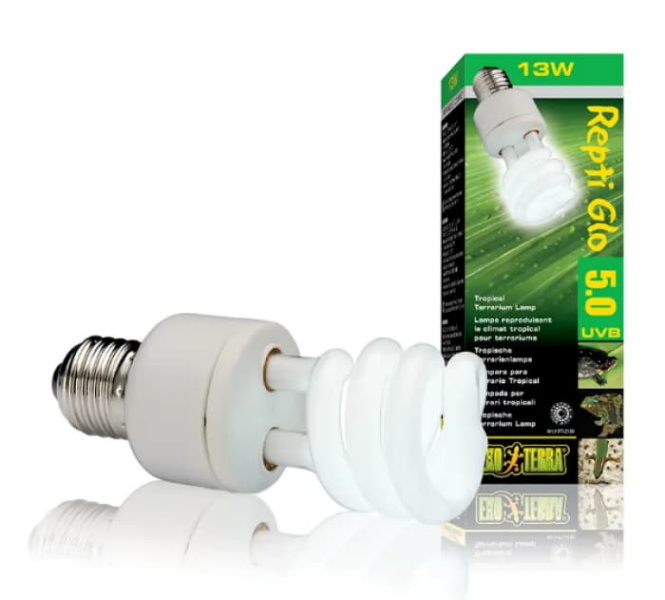 Лампа для тропического террариума Reptile UVB100 former UVB 5.0 Compact, 13 W PT2186 (H221863)