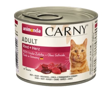 Влажный корм для кота Animonda CARNY Adult (говядина, сердце)