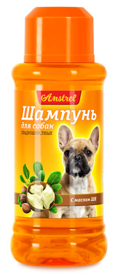 Шампунь для гладкошерстных собак с маслом ши "Amstrel"