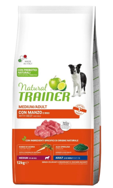 Сухой рацион для собак средних пород Trainer Natural Adult Medium (говядина)