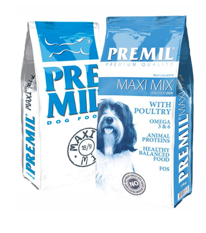 Каталог Сухой корм для собак Premil Premium Maxi Mix Adult Dog для собак