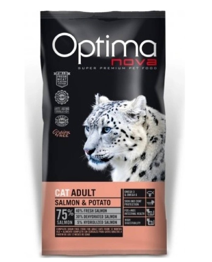 Сухой корм для кошек OPTIMANOVA Cat Adult Salmon&Potato (лосось, картофель)