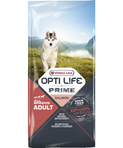 Каталог Сухой корм для собак Opti Life PRIME Sensitive (лосось) для собак