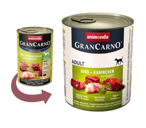 Консервы для собак Animonda Gran Carno Fleisch Adult (кролик, травы)