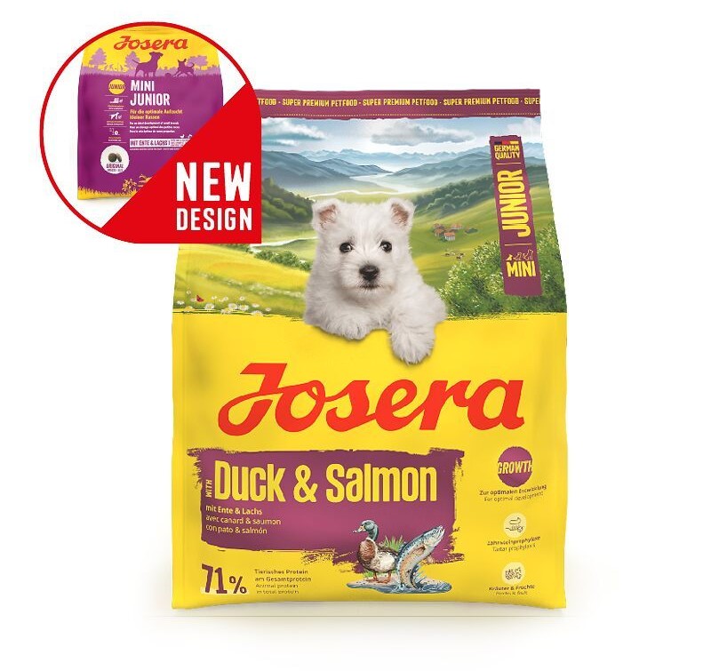 Каталог Сухой корм для щенков мини пород Josera Mini Junior with Duck&Salmon для собак