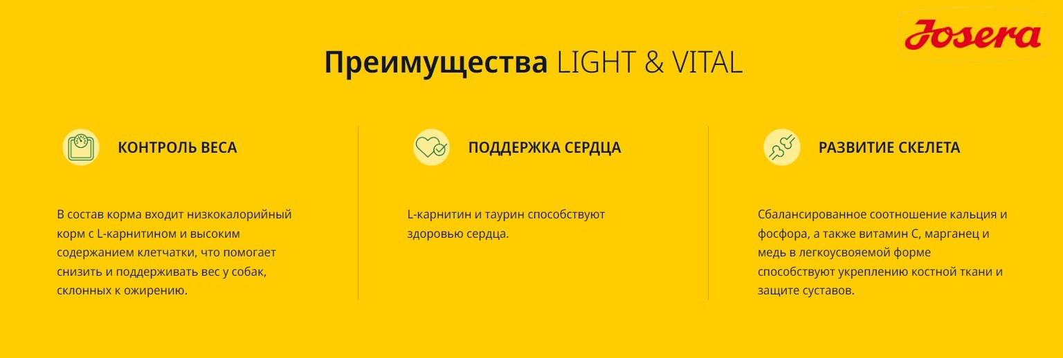 Еда для собак Josera Light & Vital