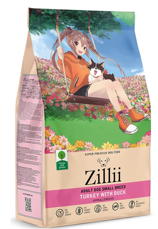 Каталог Сухой корм для собак мелких пород ZILLII Small Adult Dog (индейка, утка) для собак