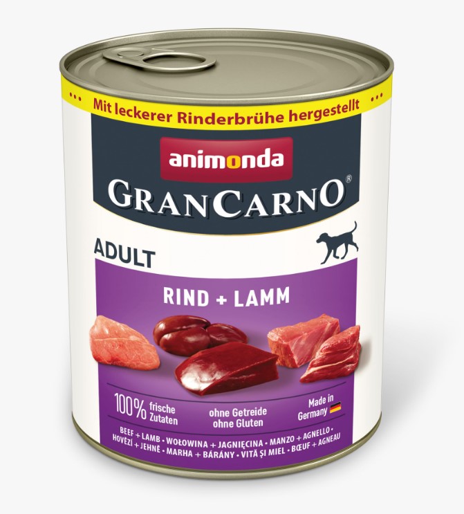Консервированный корм для собак Консервы для собак Animonda Gran Carno Fleisch Adult (говядина, ягненок)