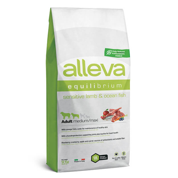 Пища для собак Alleva Equilibrium Adult Medium/Maxi Sensitive Lamb & Ocean Fish