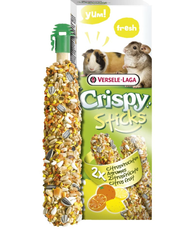Crispy Sticks палочки-лакомства для морских свинок и шиншилл с цитрусовыми фруктам