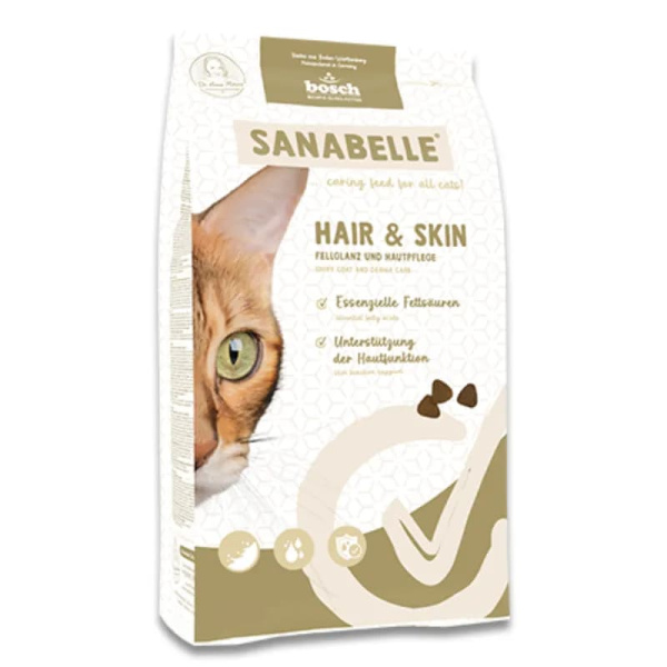 Сухой корм для кошек Bosch Sanabelle Hair & Skin сбалансированный корм для кота 