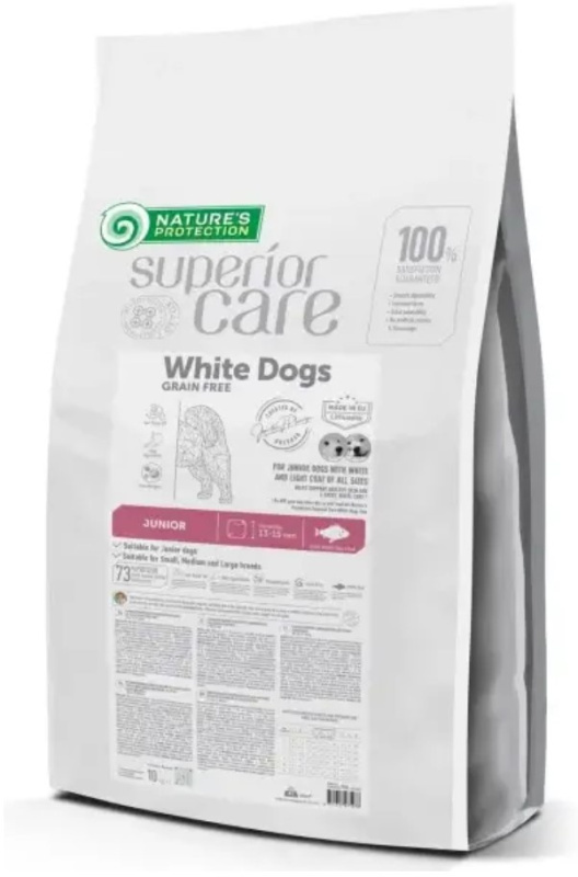 Каталог Сухой корм для щенков Nature's Protection SC White Dogs Junior All Breed (белая рыба) для собак
