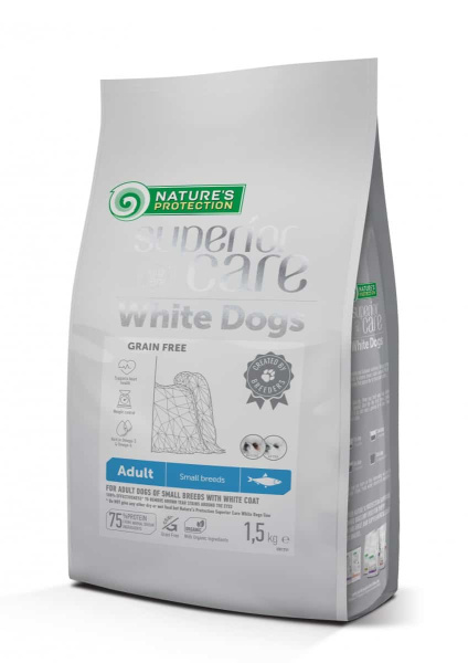 Каталог Сухой корм для собак Nature's Protection WHITE DOG GF ADULT SMALL BREED (сельдь) для собак