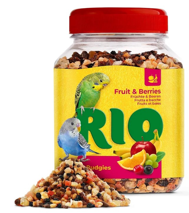 Лакомство для волнистых попугайчиков RIO Фруктово-ягодная смесь