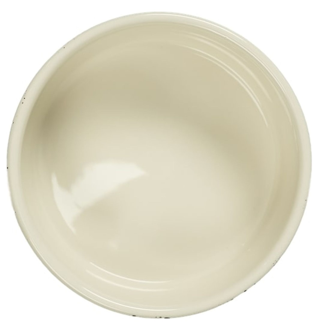 Миска Mr.Kranch Bamboo WOOF керамическая белая на бамбуковой подставке
