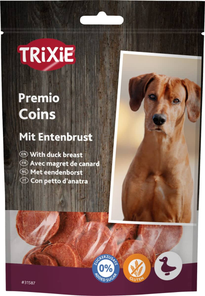 Лакомство для собак Утиные монетки TRIXIE PREMIO