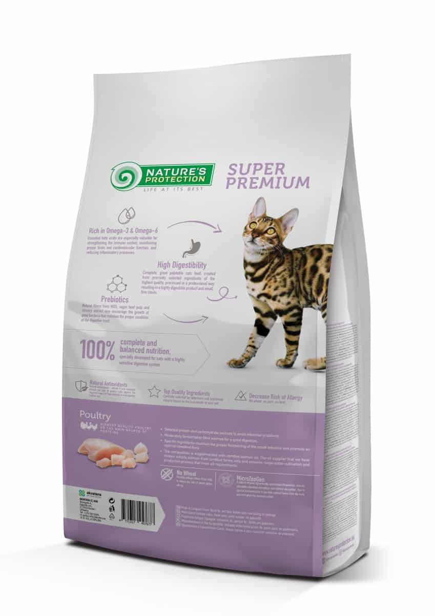 Сухой корм для кошек Nature's Protection Sensitive Digestion (птица)