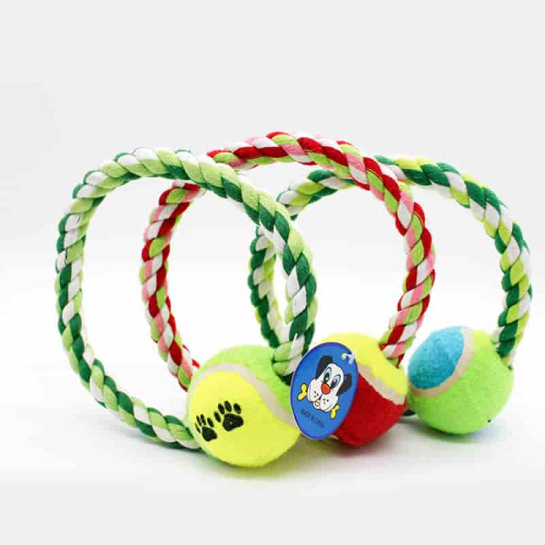 Игрушка для собак "Веревка с мячиком" 17.5 см
