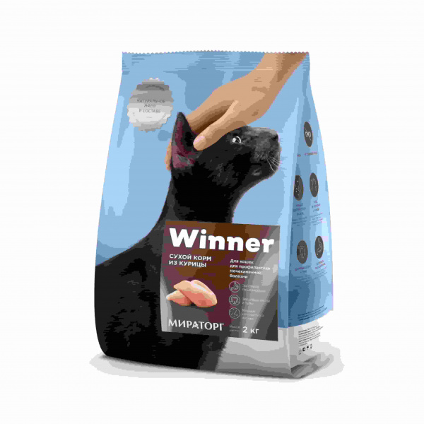 WINNER полнорационный корм из курицы для профилактики МКБ 