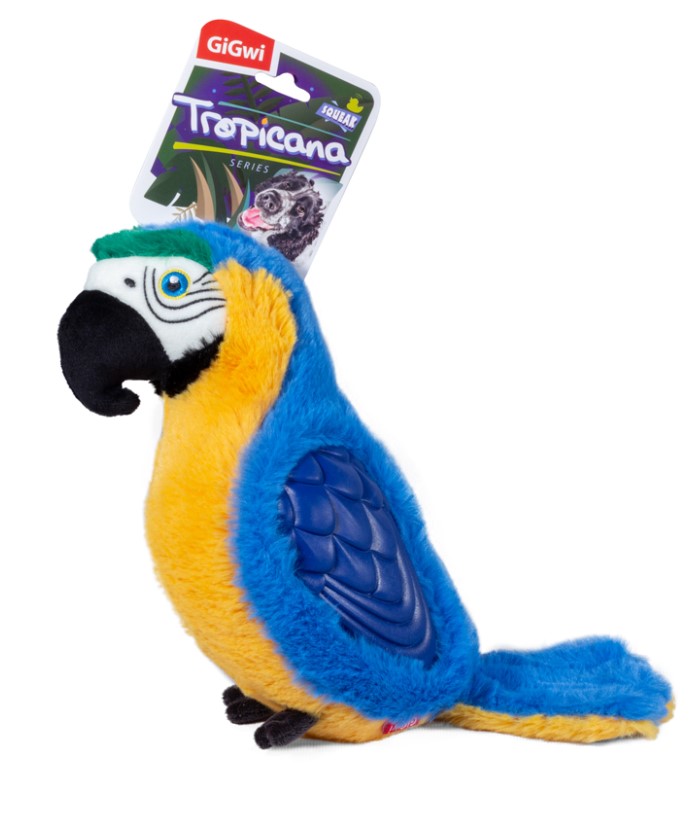 Игрушка для собак GiGwi Tropicana Series Попугай с пищалкой большой