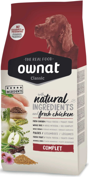 Каталог Сухой корм для собак OWNAT Classic Complet Adult Dog (курица) для собак