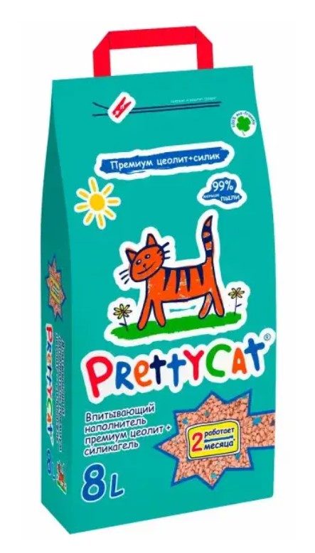 Наполнитель PrettyCat впитывающий глиняный Premium с део-кристаллами