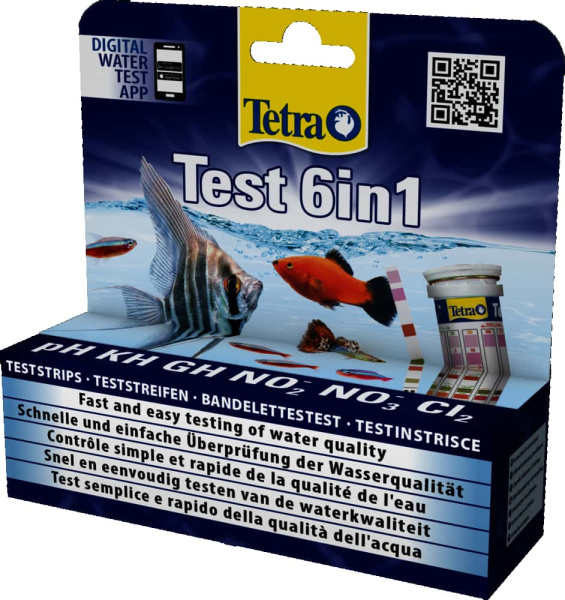 Тестовые полоски для определения качества воды Tetra Test 6 in 1