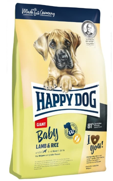 Каталог Сухой корм для щенков HAPPY DOG Baby Giant Lamb & Rice для собак