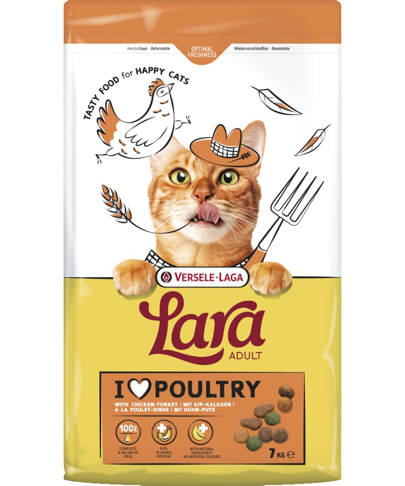 Сухой корм для кошек LARA (индейка, курица)