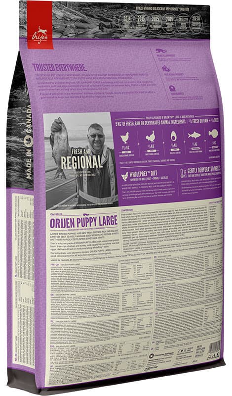 Каталог Сухой корм для щенков крупных пород ORIJEN PUPPY LARGE (85/15) для собак