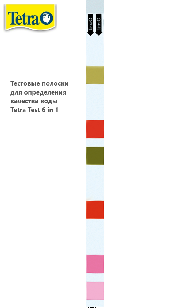 Тестовые полоски для определения качества воды Tetra Test 6 in 1