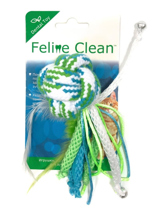 Игрушка для кошек Feline Clean Dental Мячик из каната