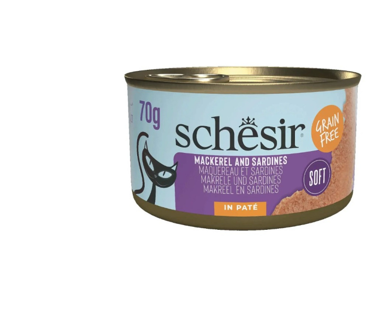 Влажный корм для кошек Schesir Grill Adult Cat (скумбрия, сардины)