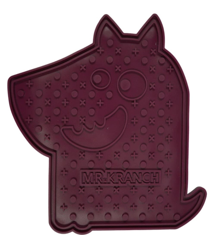 Лизательный коврик для собак Mr.Kranch для медленного поедания силиконовый 20 х 20 см